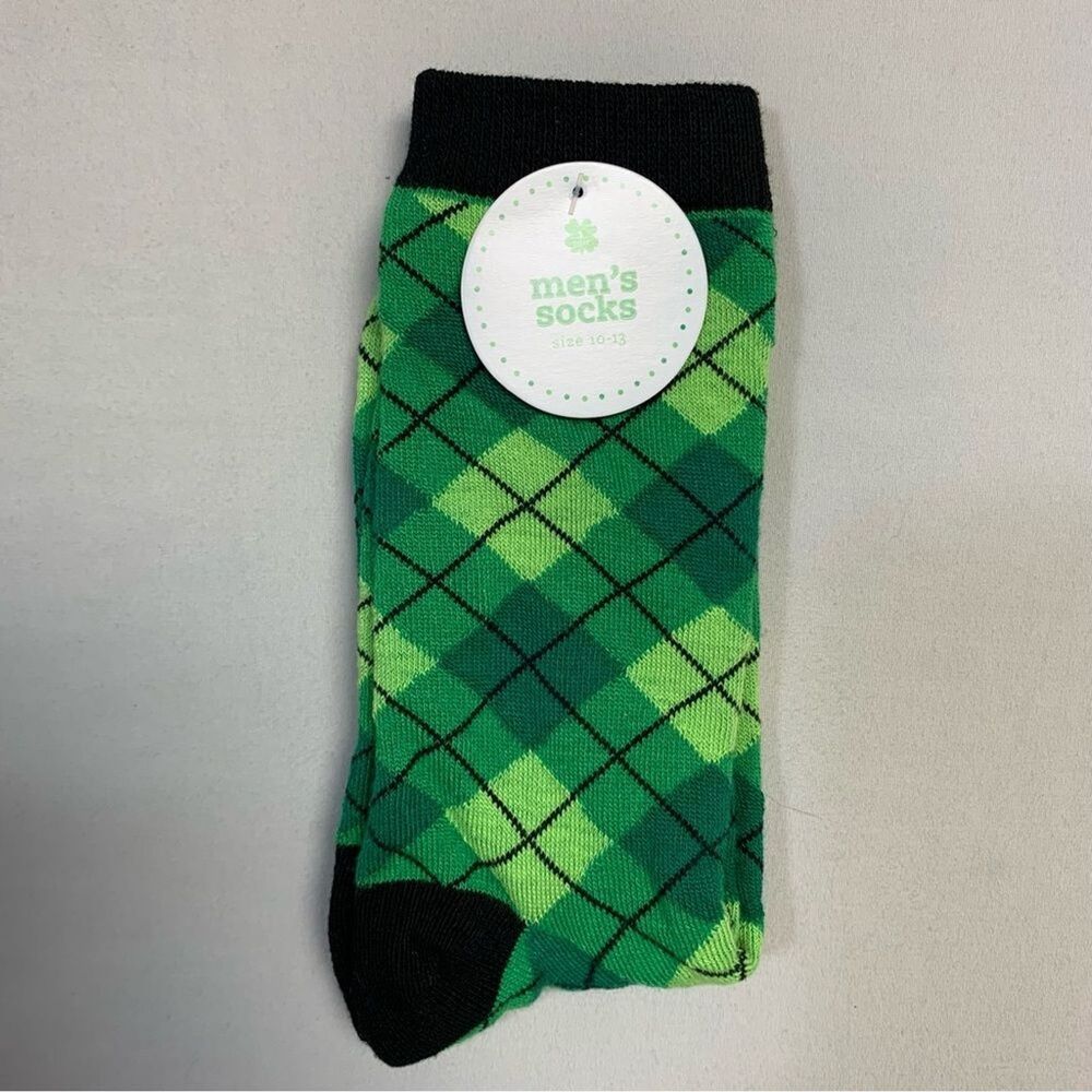 NWT Men's Green Argyle Socks St. Patrick's Day